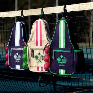 Canvas Pickleball Bag: Holds 4 Paddles, Exterior Pockets