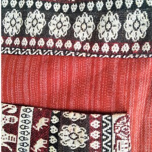 Women's Drop Crotch Harem Pants, Hill Tribe, Orange 100% Cotton Trousers, Hippie style, Gift for her, Ethic Clothing, Aladdin baggy image 5