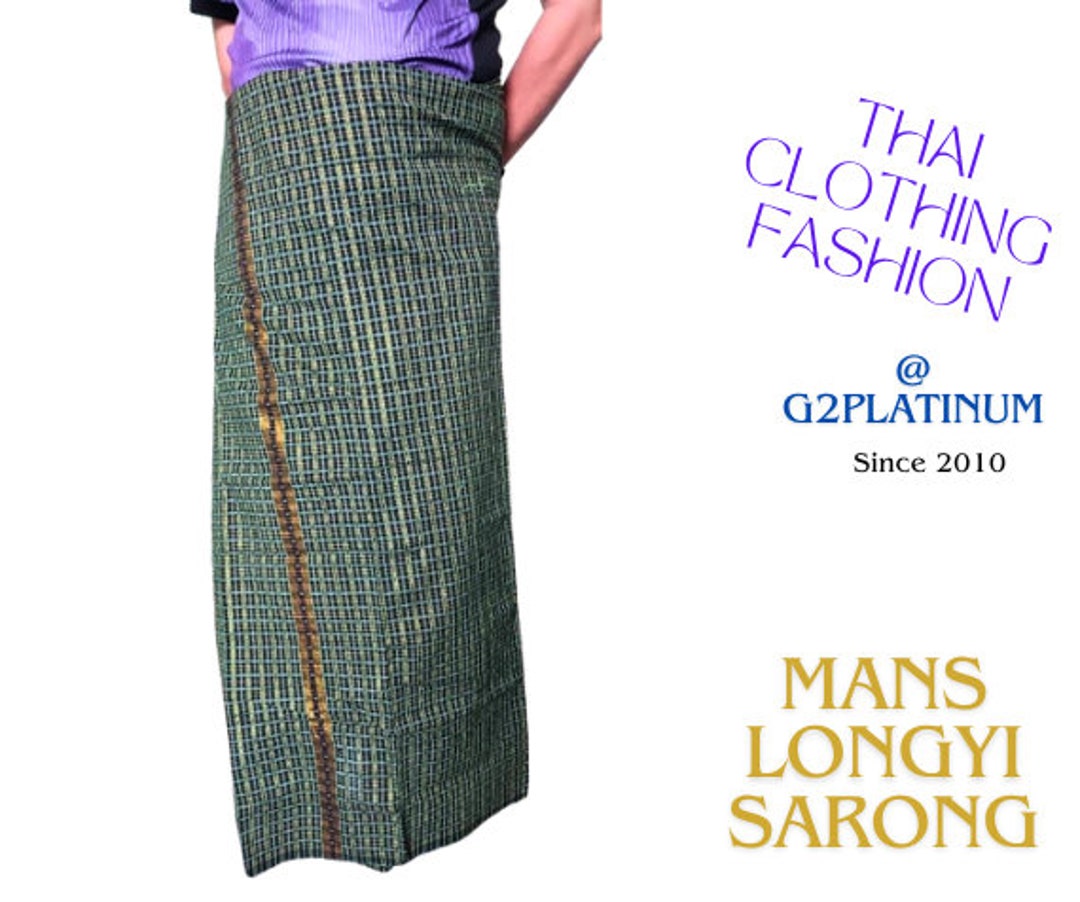 Modern Men's Longyi, Multi-purpose Sarong, Comfy Minimalist Pareo ...