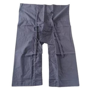 Thailändische Fischerhose, Delphin graue leichte Baumwolle, Unisex Geschenkkleidung, lockere Passform, lässige Yoga-Spa-Hose, weites Bein, freie Größe