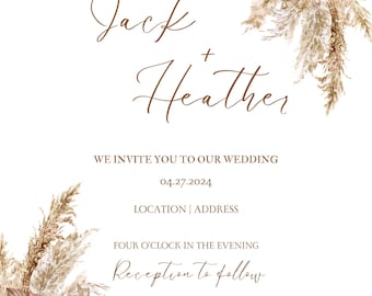 Boho Wedding Invitations