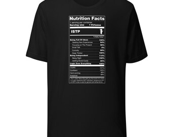 ISTP Shirt The Virtuoso Personality Nutrition Facts