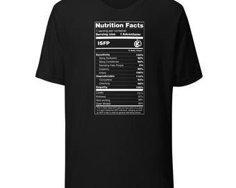 INFP Shirt The Mediator Personality Nutrition Facts