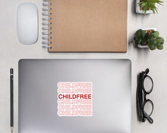 Childfree Sticker Retro Minimalist Typography