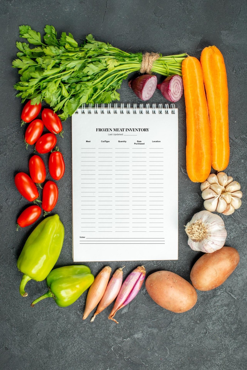 Frozen Meat Inventory Tracker | Freezer Organization Log (instant ...