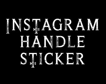 Instagram Handle Sticker