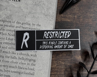 Restricted Smut Sticker — Bookish Sticker, Book Lover Gift, Dark Romance Bookish Accessory, Horror Booktok Sticker, Book Club Stickers