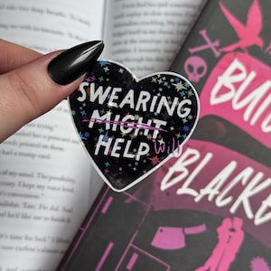Swearing Will Help Sticker | Bookish Sticker | Book Lover Gift | Dark Romance Bookish Accessory | Spicy Booktok Sticker | Mental Health