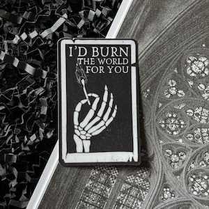 Burn The World Sticker — Bookish Sticker, Book Lover Gift, Dark Romance Bookish Accessory, Booktok Sticker, Book Club Stickers image 2