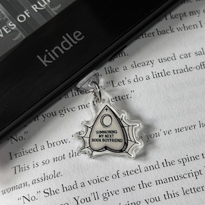 Book Boyfriend Kindle Charm | USB-C Charm | Phone Charm | Kindle Accessories | Booktok Accessories | Book Worm | Gothic | Bookish Charm
