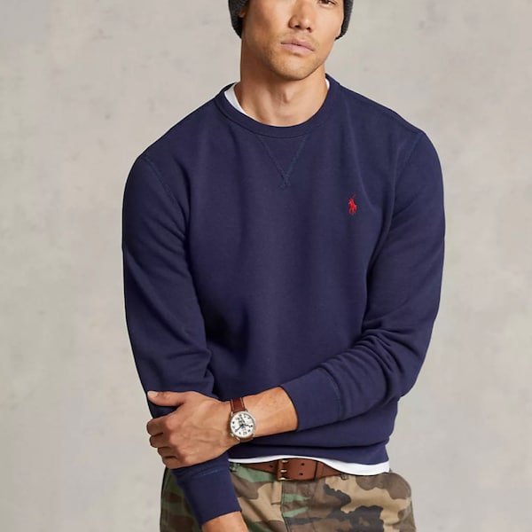 Ralph Lauren Mens Fleece Sweatshirt Long Sleeve Slim Fit