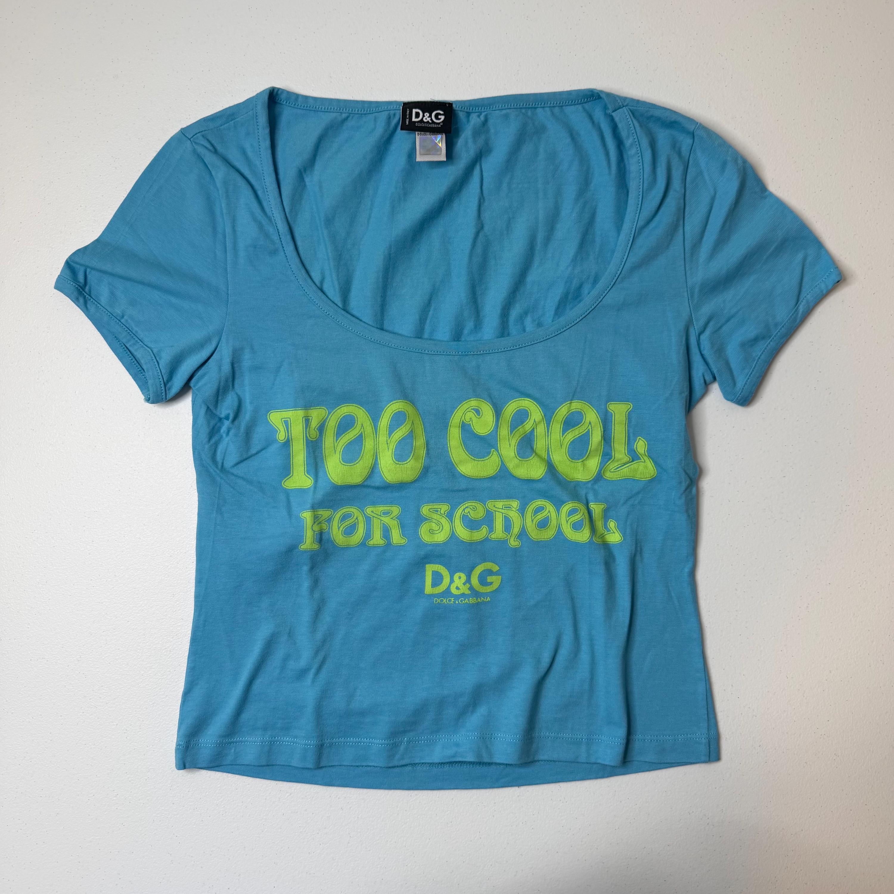 レディース D&G ビーズ too cool for school プリント tシャツ