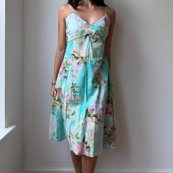 summer dresses for women maxi Women’s Blue Strappy Dress – Long Flowy Beach Dress S/M Color:Weekend Beige available-5x shoulder neckline Ivory 3D Lace Cap