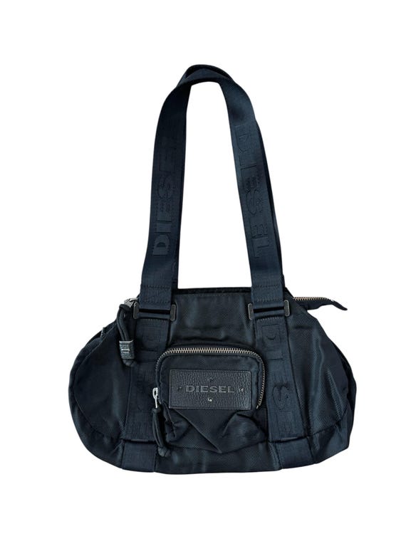 バッグ DIESEL 00s nylon 2way hand bag y2k black Vintage DIESEL 2000s Nylon Shoulder Bag Y2K Cyber Techno - Etsy