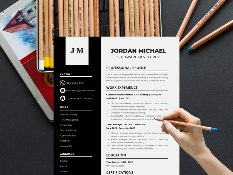 Modern Eye catching Resume Template - Il 794xN.5765016228 K2d2 
