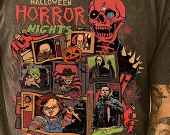 Vintage Horror Movie T-Shirt: Halloween Horror Nights Graphic Tee