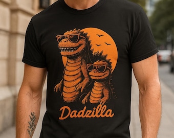 T-shirt Dadzilla : père des monstres, père dinosaure rétro
