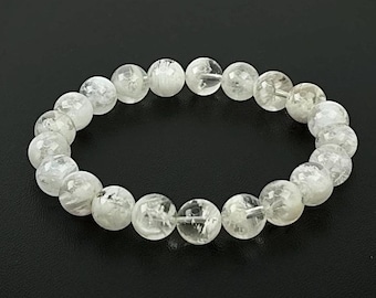 ホワイトファントムクォーツブレスレット（フローライトセンター