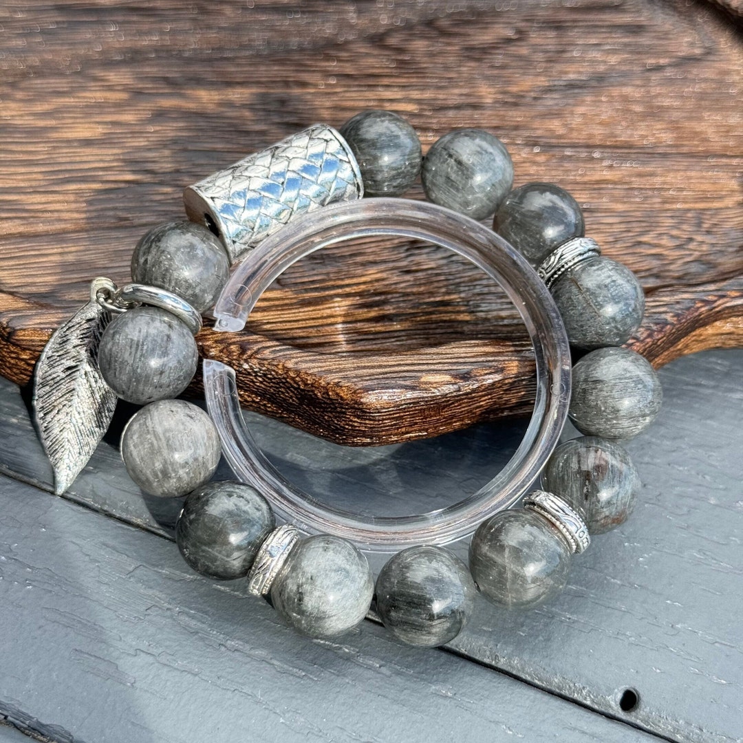 Rare Black Rabbit Hair Quartz Natural Rutilated Quartz Bracelet ...