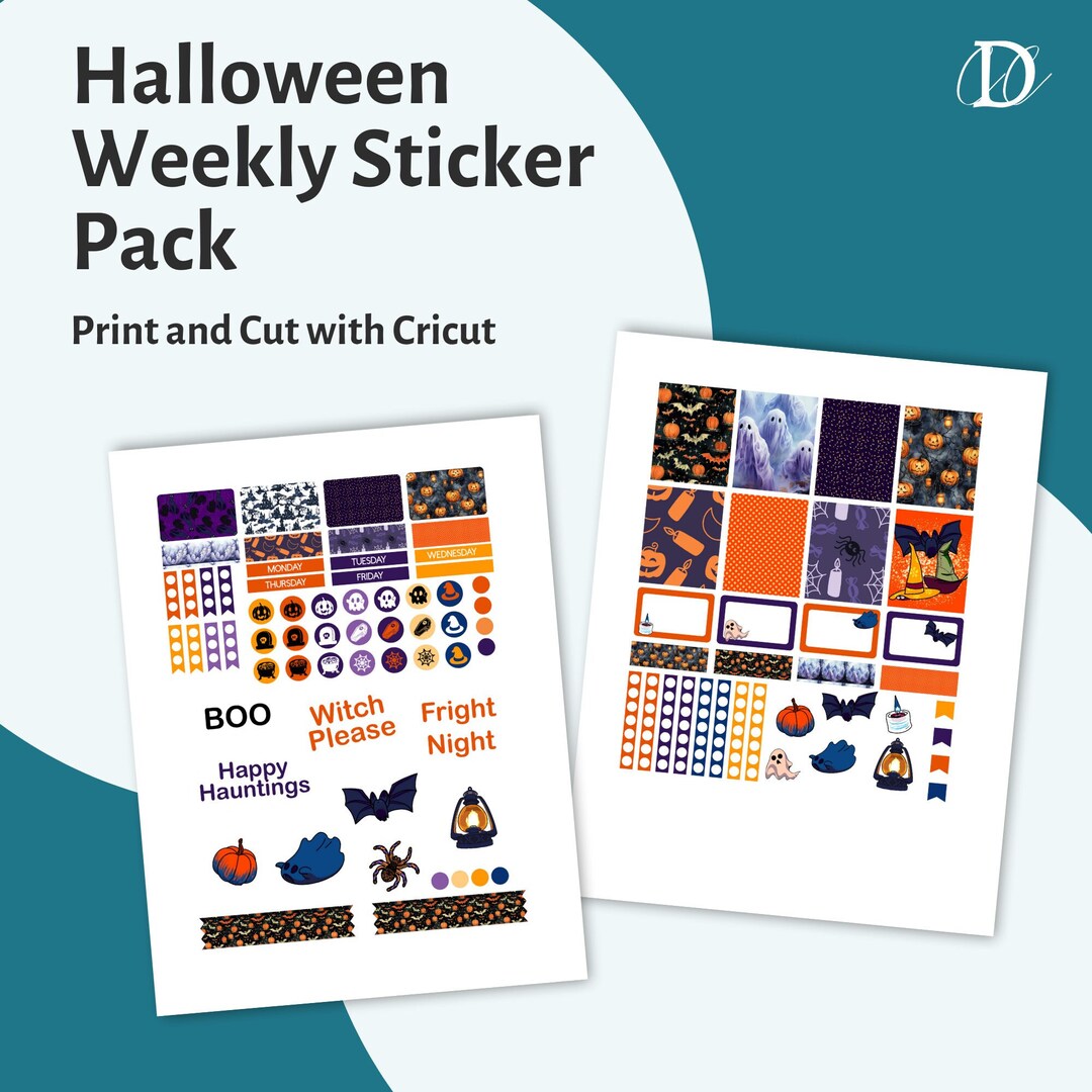 Halloween Weekly Planner Sticker Kit INSTANT DOWNLOAD Erin Condren ...