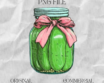 Augurkpot met roze lint png - coquette esthetische clipart, scrapbooking en cadeaus voor augurkliefhebbers coquette, Soft Girl Era, png