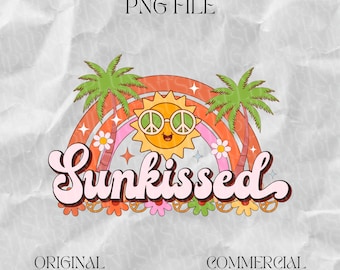 Sunkissed Svg, Sunkissed PNG, Sun Salt Sand PNG, Beach Bum Svg, Beach Png, Vacay Vibes Svg, Summer Svg, Retro Summer Vibes, Beach Vibes PNG