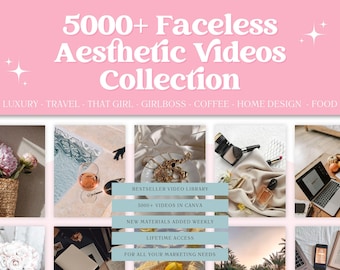 6000+ Aesthetic Faceless Video Reels + Story MRR & PLR | Affiliate Marketing, Email, DFY Instagram Templates for Social Media and Marketing