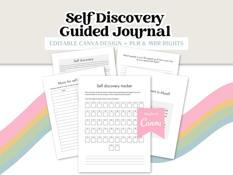 Self Love Journal Canva Template | Journal Prompts, Worksheets Digital ...