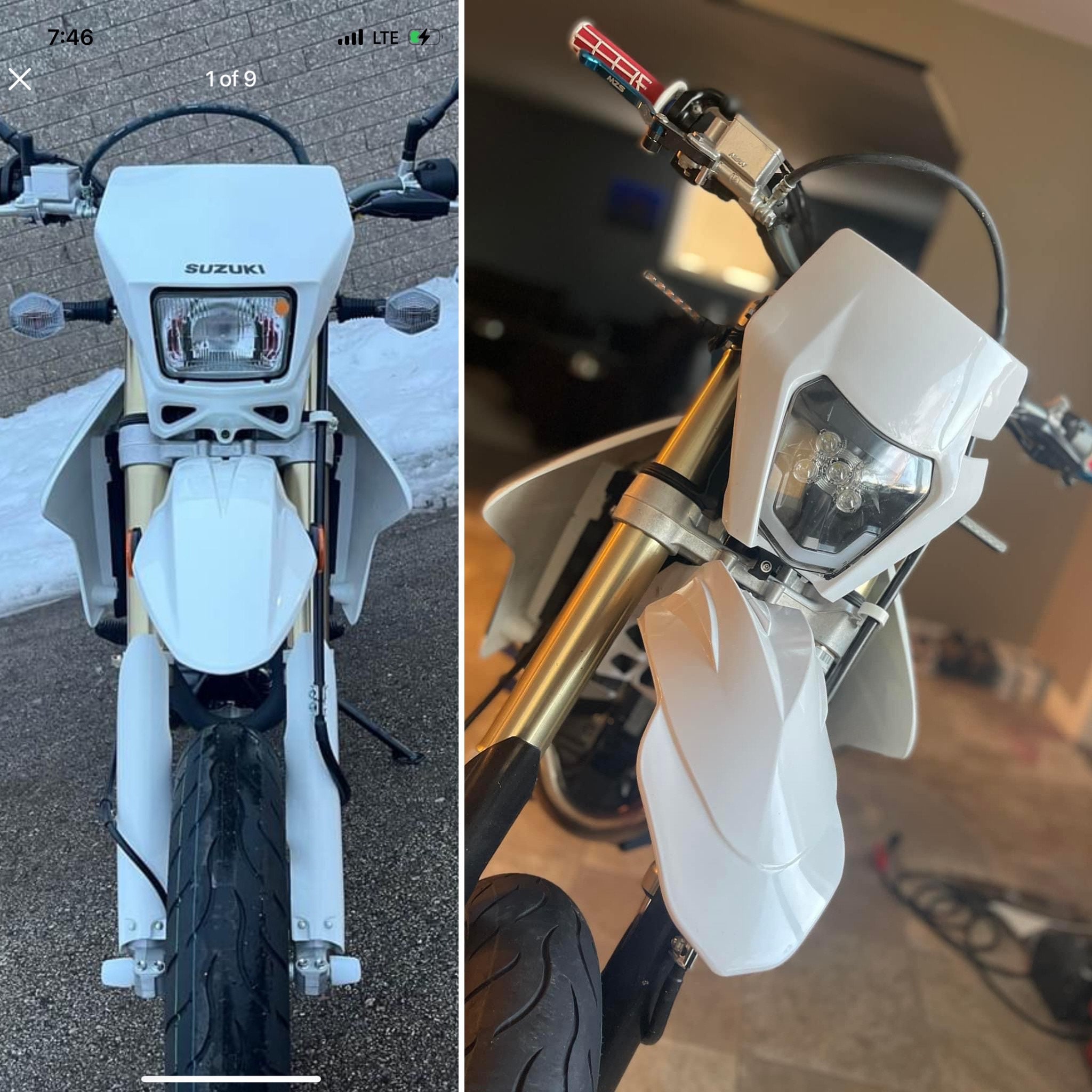 Drz400sm to KTM Style JFG Headlight Adapter Kit - Etsy