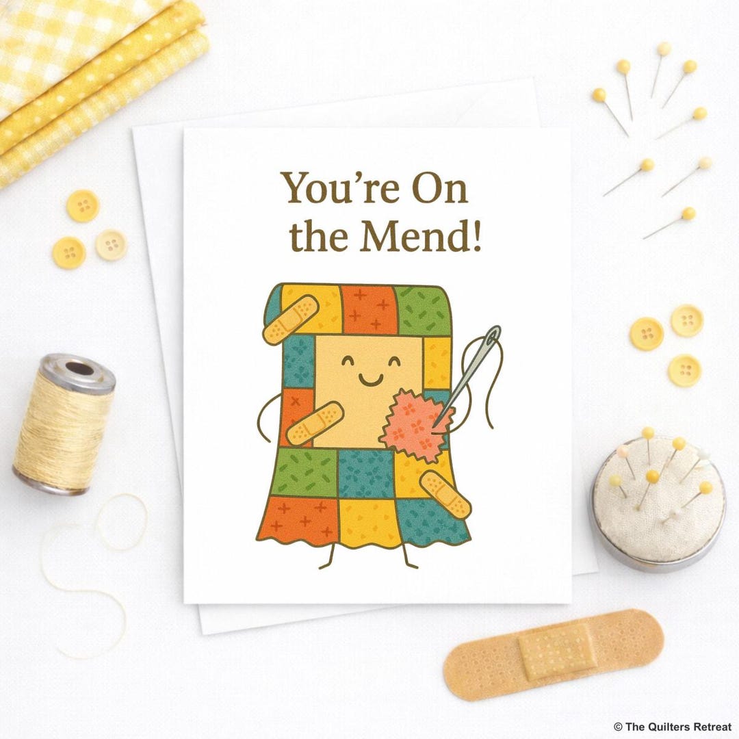 You’re on the Mend – Quilting Get Well Card for Fabric Lovers - Etsy