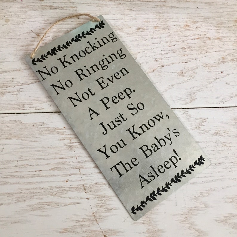 Baby Sleeping Do Not Knock Sign Please Don't Ring Sign - Etsy