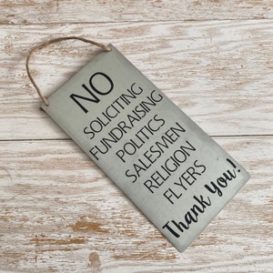 No Soliciting No Solicitation No Fundraising Politics Religion Flyers Do Not Knock Sign Please Don't Ring Sign Do Not Disturb Sign Go Away