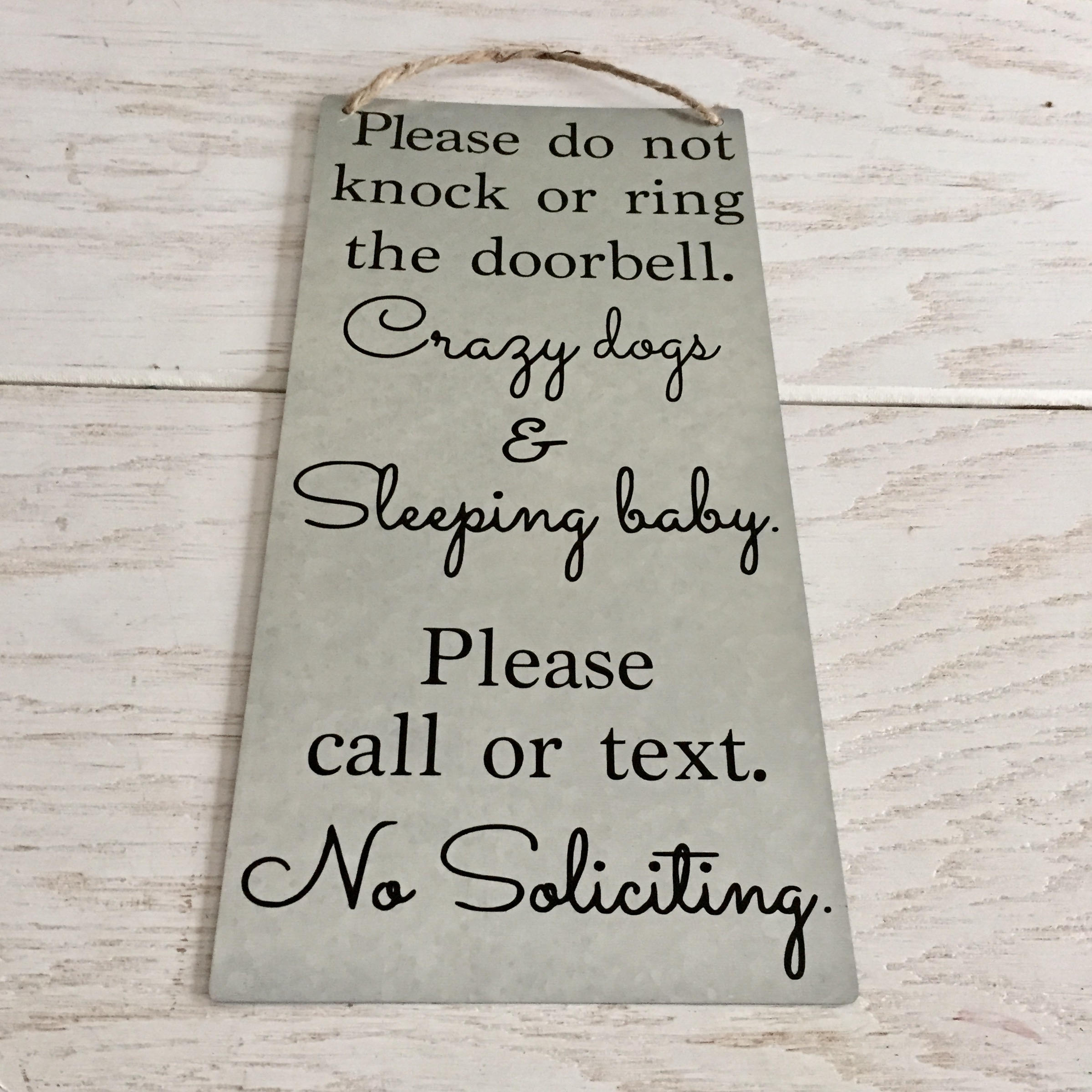 Baby Sleeping Do Not Knock Sign Protective Dog Please - Etsy