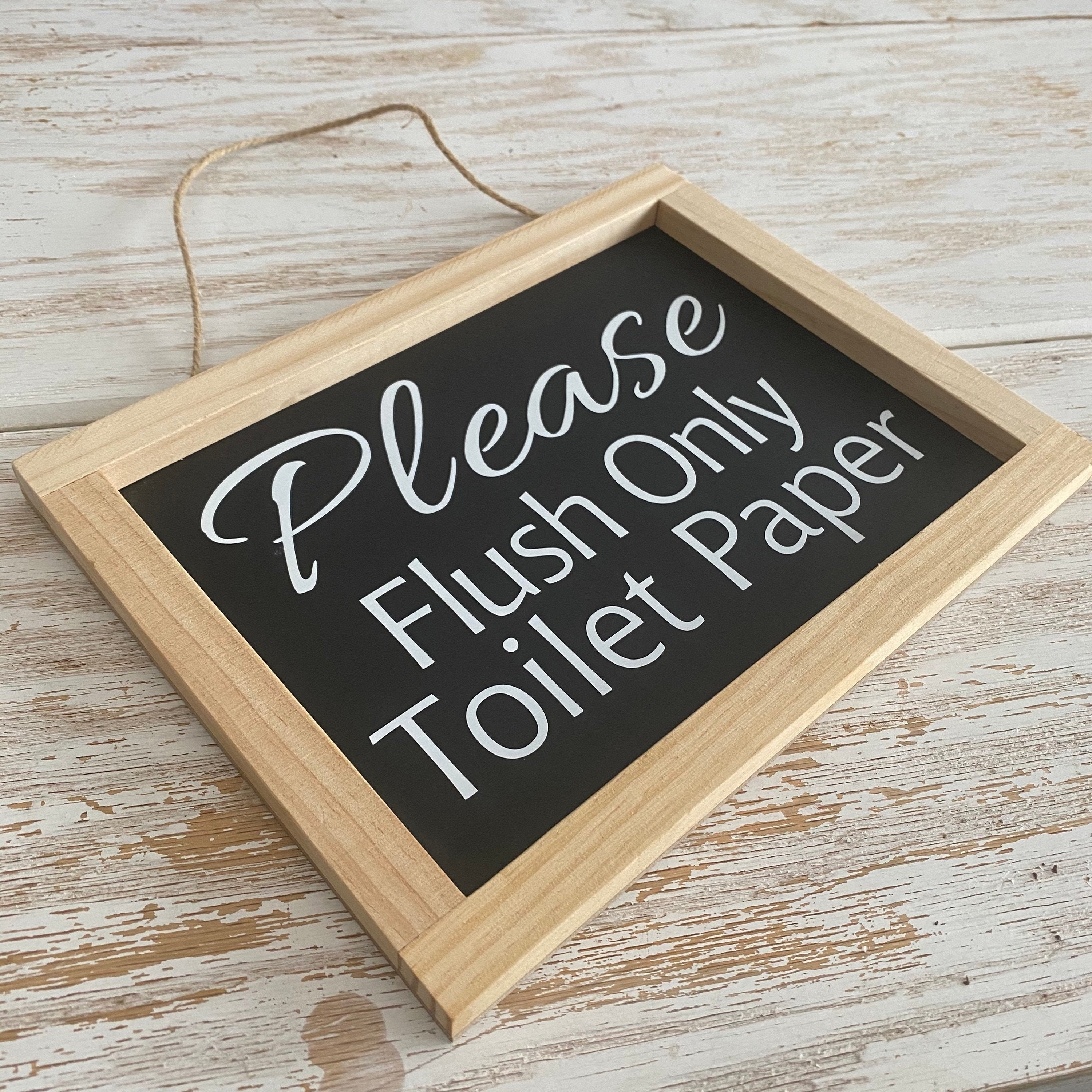 Please Flush Only Toilet Paper septic system sign bathroom - Etsy