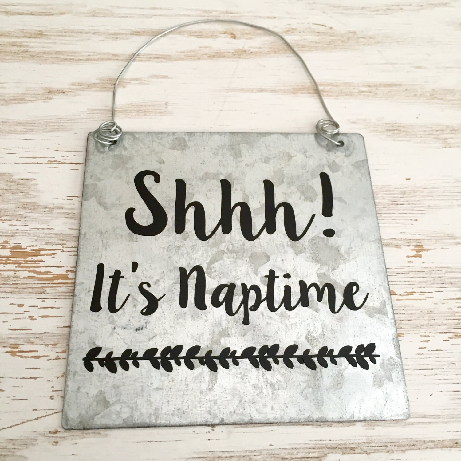 Galvanized Metal Nap Time Sign - Baby Sleeping Door Hanger - Etsy