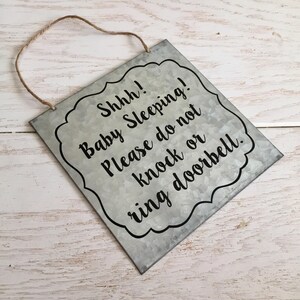 Baby Sleeping Do Not Knock Do Not Disturb Shhh It&#39;s Nap Time No Solicitation Sign Door Decor No Soliciting Door Sign Quiet Baby Sleeping