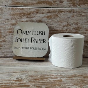 Please Flush Only Toilet Paper Sensitive Septic System Natural Waste sign bathroom restroom decor don&#39;t flush modern farmhouse market Decor