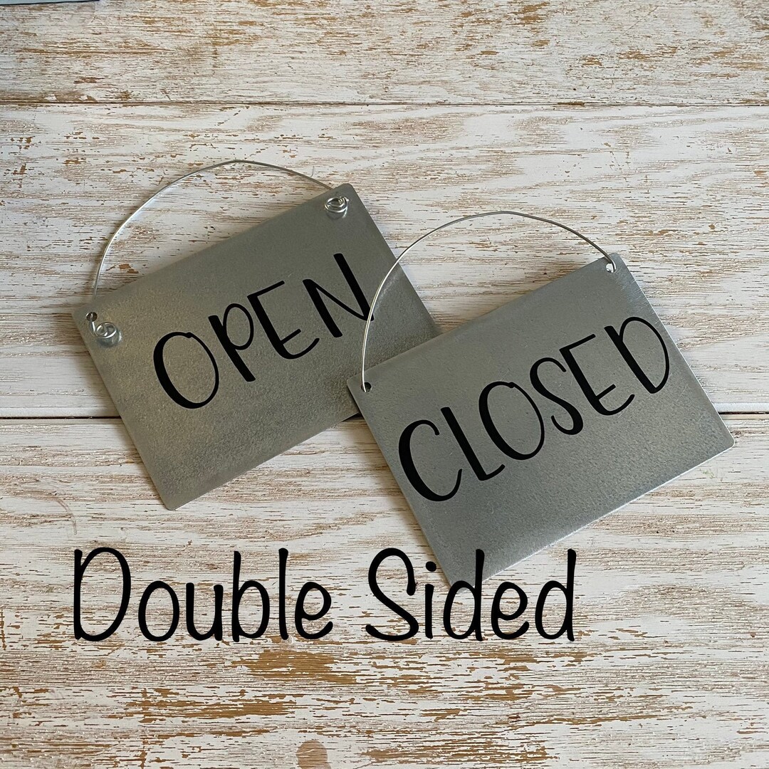 Metal Open Closed Sign: Double Sided Business Sign (5