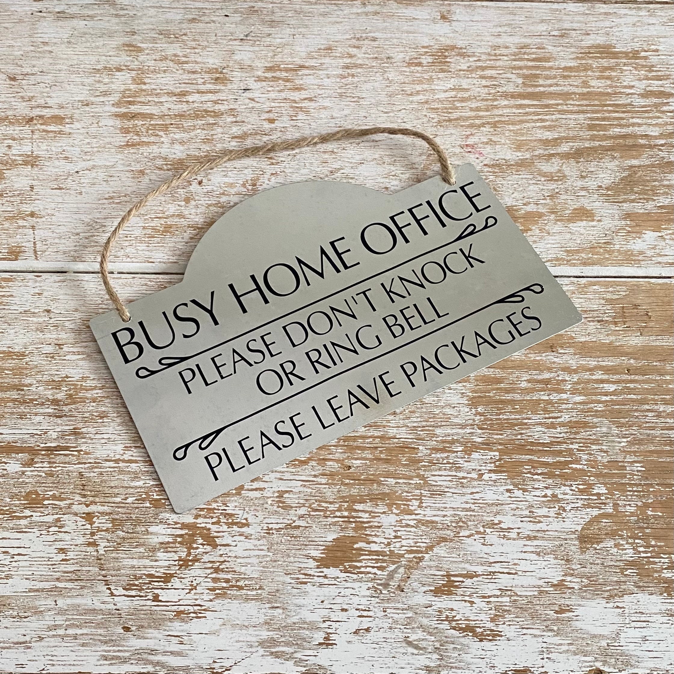 Busy Home Office Sign: Galvanized Metal, Do Not Disturb - Etsy