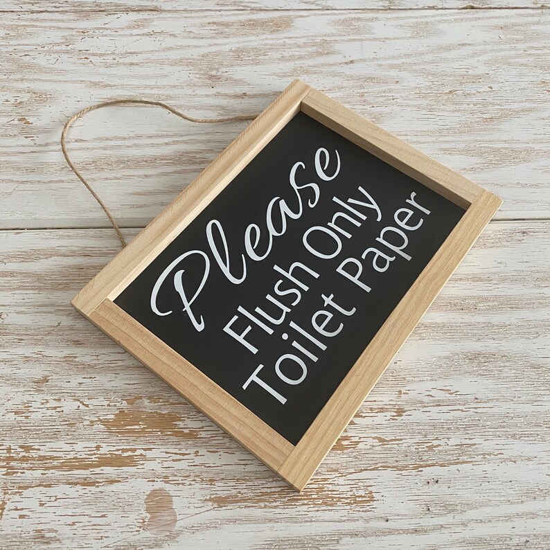 Please Flush Only Toilet Paper Septic System Sign Bathroom Etsy