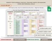 One Page Calendar Planner | Full Year Productivity Spreadsheet | 10 Slots Per Day Google Sheets Daily Organizer | Task & Schedule Tracker