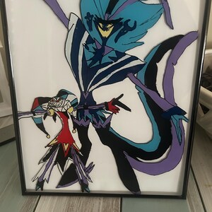 Asmodeus fizz glass painting