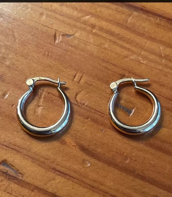 Unbranded Titanium Gold Hoop Earrings