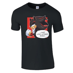 Shadow the Hedgehog "I love Latinas" T-Shirt Classic Unisex Crewneck T-shirt | Gildan® 64000 - Black