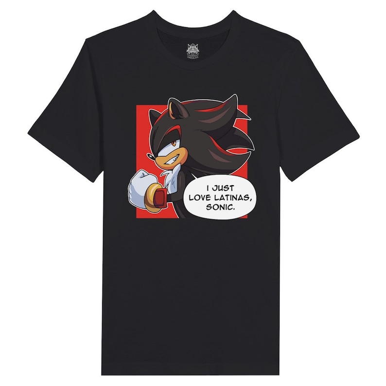 Shadow the Hedgehog "I love Latinas" T-Shirt image 4