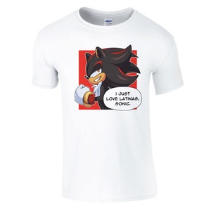 Shadow the Hedgehog "I love Latinas" T-Shirt Classic Unisex Crewneck T-shirt | Gildan® 64000 - White