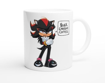 Shadow "Never Enough Coffee" Sonic the Hedgehog 11oz Mug