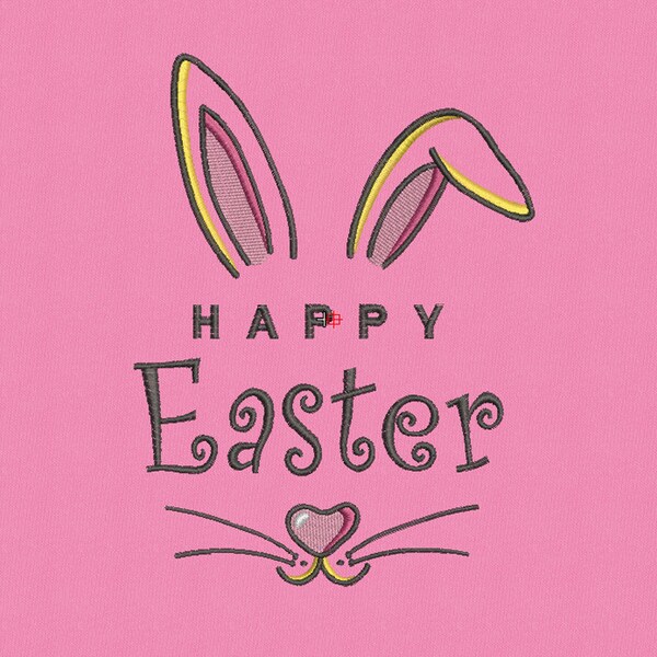 Happy Easter Bunny Embroidery file in dst,exp,cnd,pes machine formats