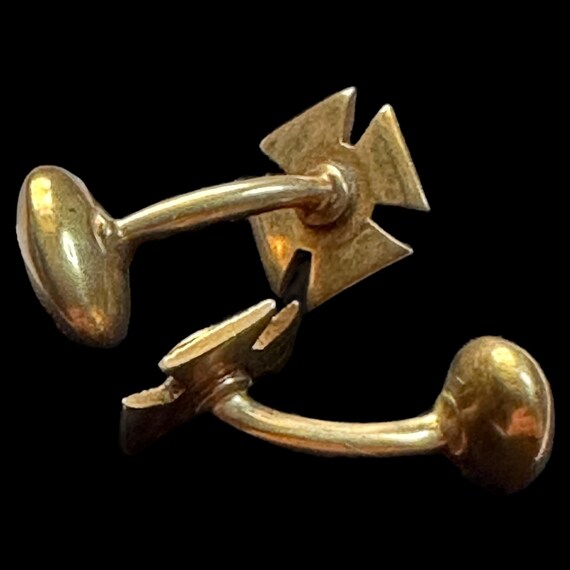 Vintage 10k Alpha Tau Omega Greek Society Fraternity Men’s Shirt Cuff Links 5.3g View 3