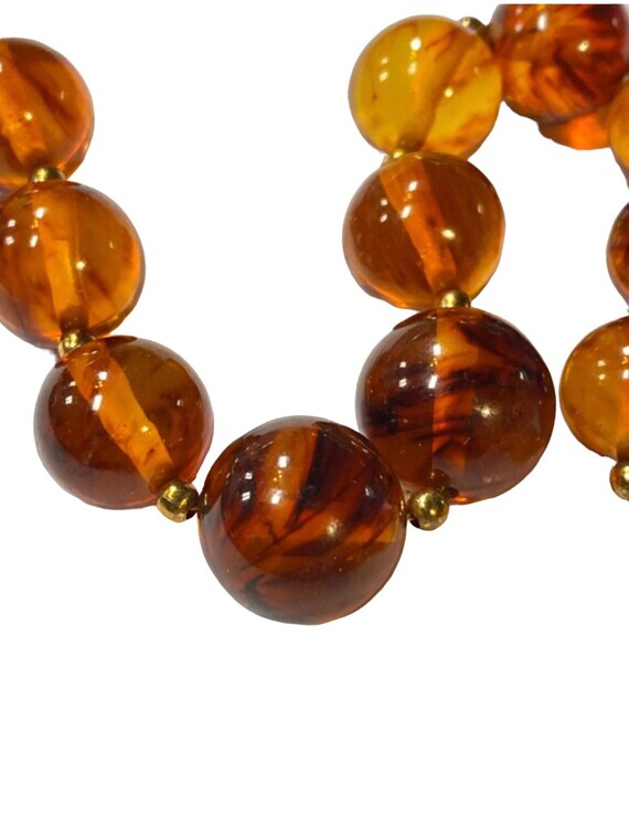 Vintage Tortoiseshell Bakelite Graduated Bead Nec… - image 2